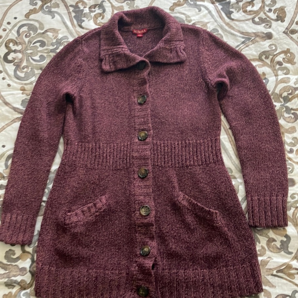 Y2k MERONA MULBERRY PURPLE LONG SWEATER SIZE XXL (MEDIUM) JUNIORS